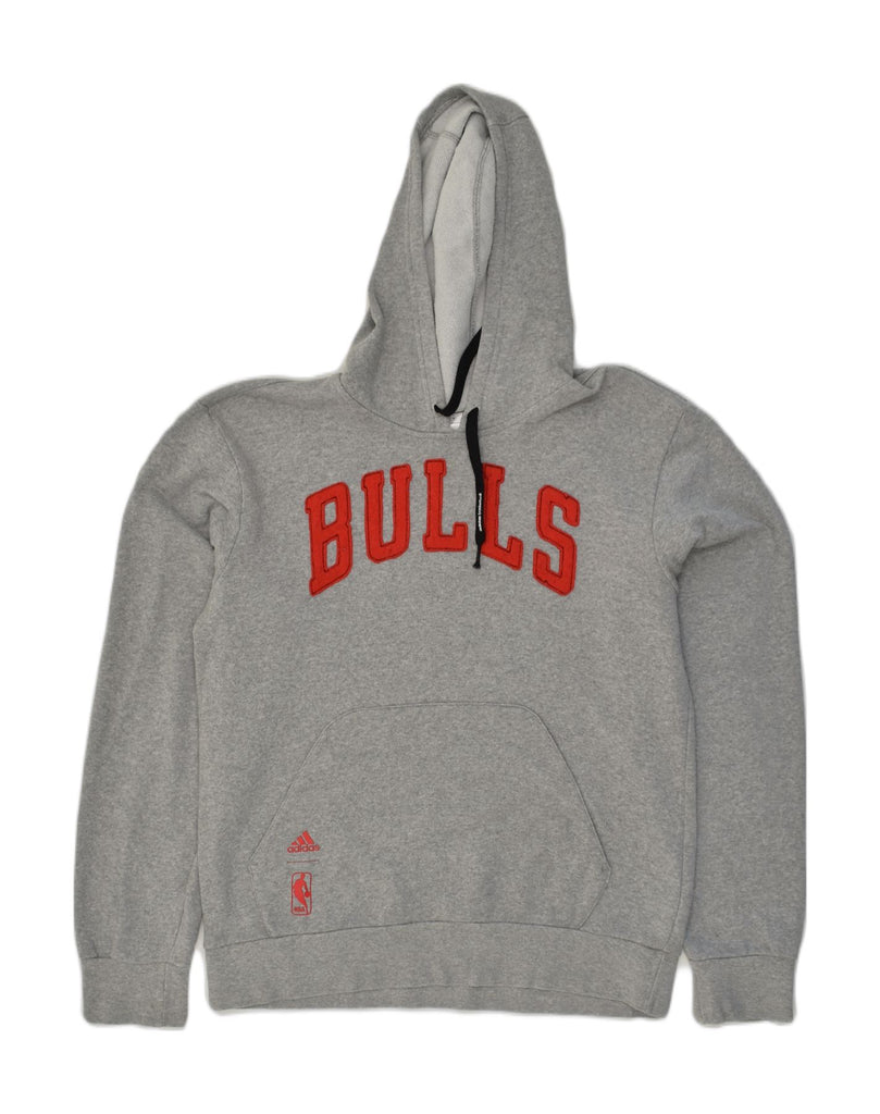 ADIDAS Mens Chicago Bulls Graphic Hoodie Jumper Medium Grey Cotton | Vintage Adidas | Thrift | Second-Hand Adidas | Used Clothing | Messina Hembry 