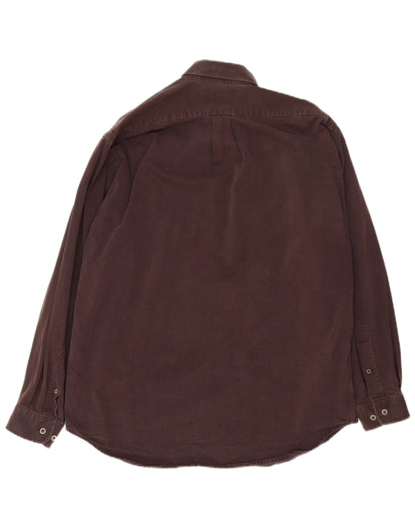 Marlboro Classics Mens Shirt Large Brown Cotton