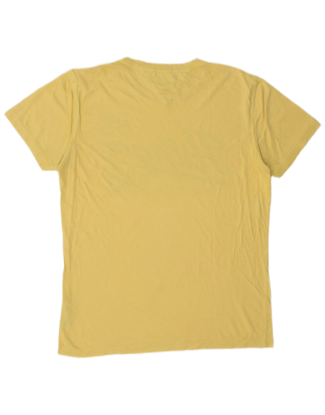 Tommy Hilfiger Mens Graphic T-Shirt Top Medium Yellow Cotton