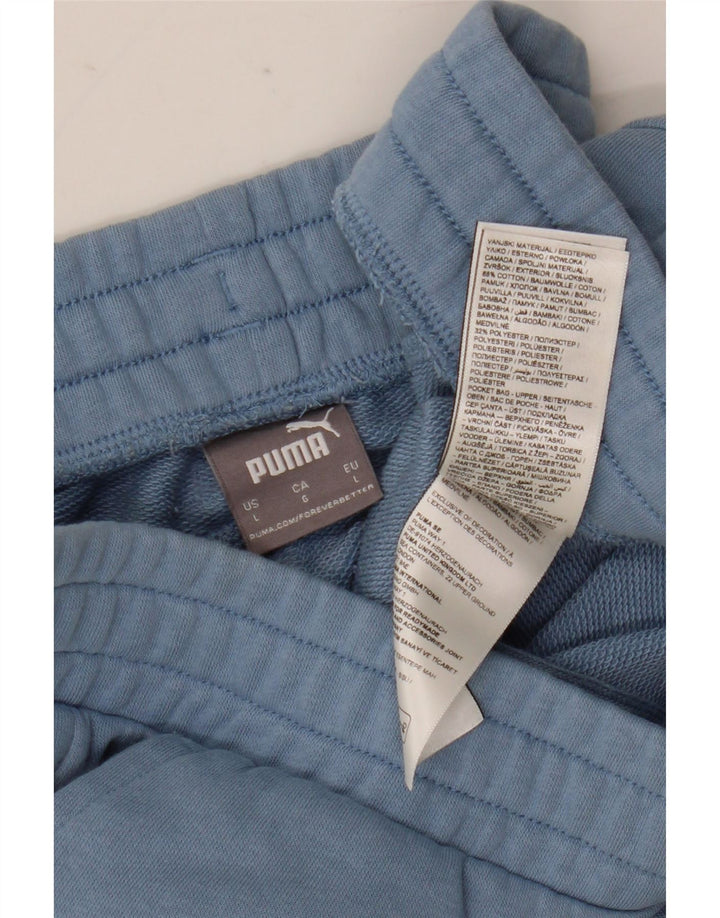 Puma Mens Graphic Sport Shorts Large  Blue Cotton