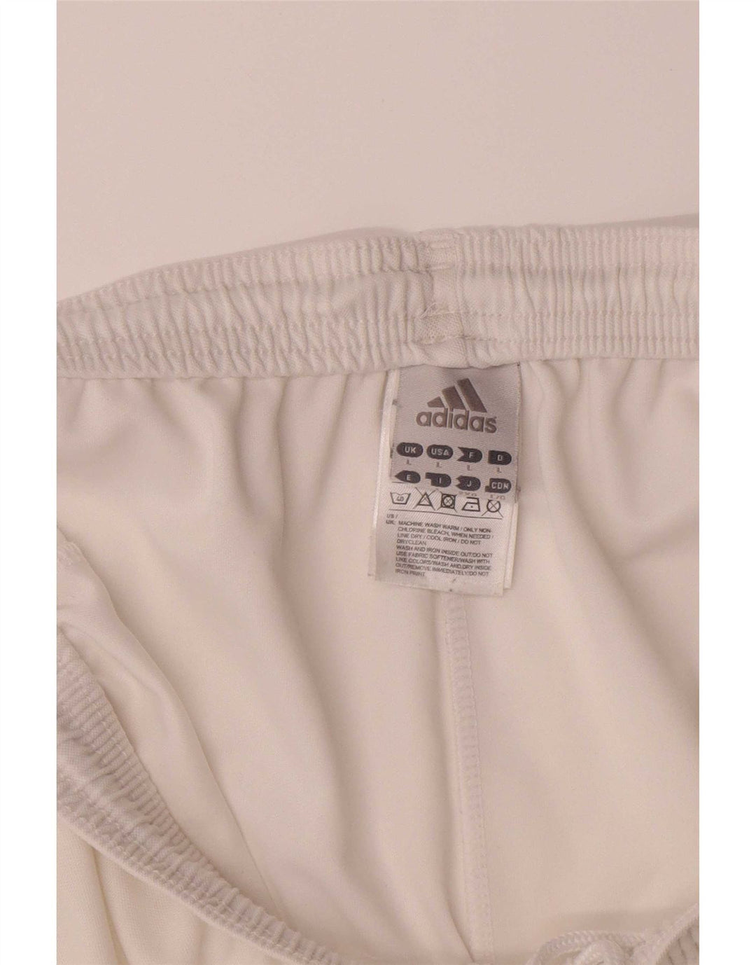 Adidas Mens Climalite Graphic Sport Shorts Large White Polyester