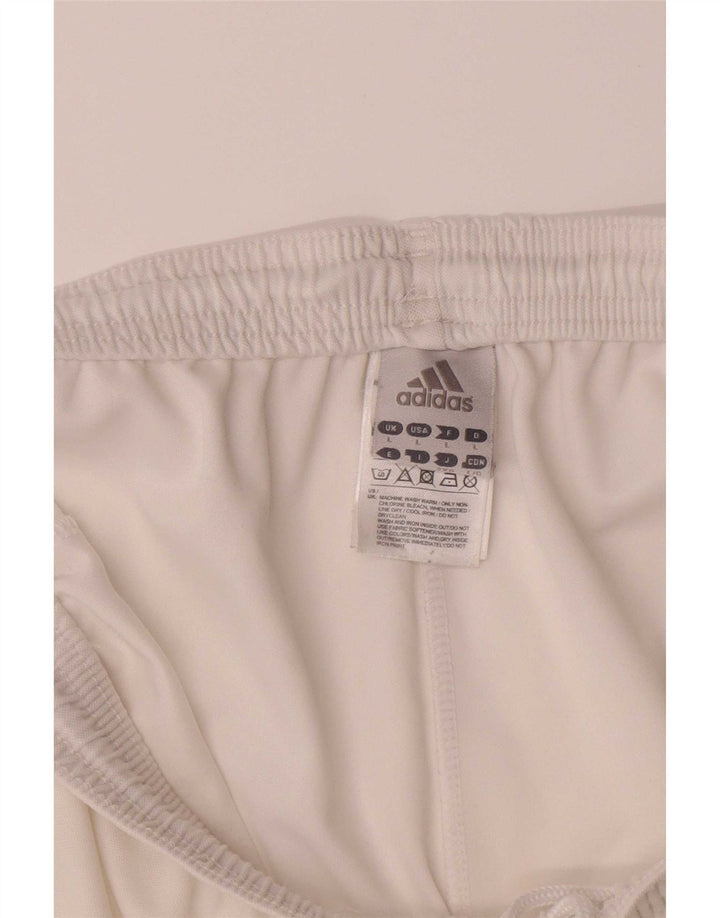 Adidas Mens Climalite Graphic Sport Shorts Large White Polyester
