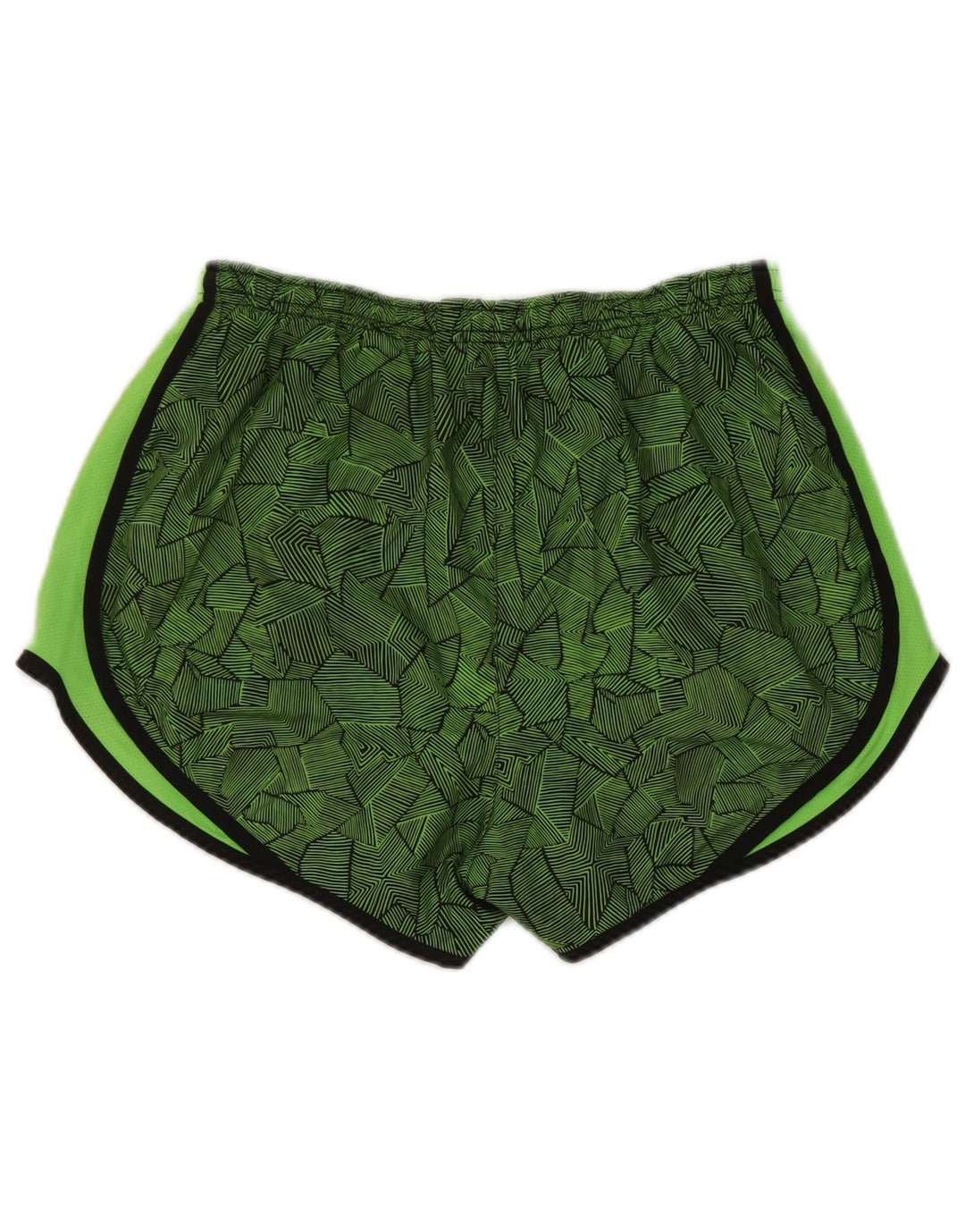 Nike Womens Dri Fit Sport Shorts UK 14 Medium Green Geometric Polyester