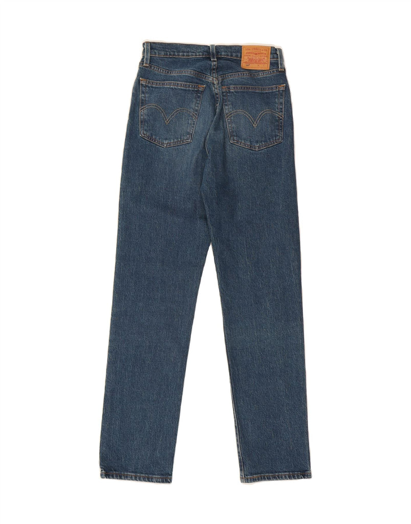 LEVI'S Womens 501 Straight Jeans W25 L30 Blue Cotton Vintage Levi's and Second-Hand Levi's from Messina Hembry 