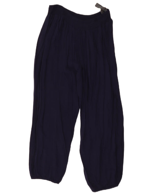 Marks & Spencer Womens Joggers Cropped Trousers Large W30 L23 Navy Blue