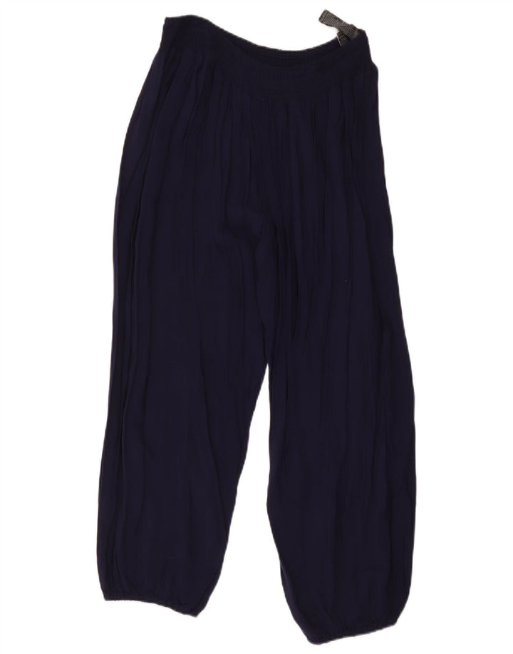 Marks & Spencer Womens Joggers Cropped Trousers Large W30 L23 Navy Blue