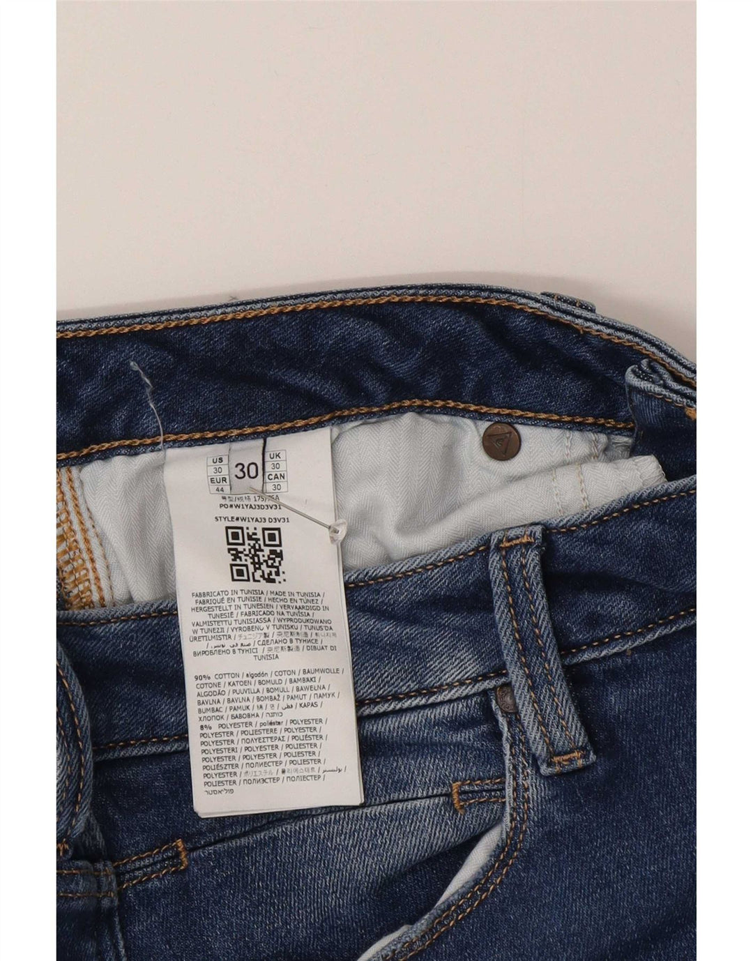 Guess Womens Skinny Jeans W30 L30 Blue Cotton