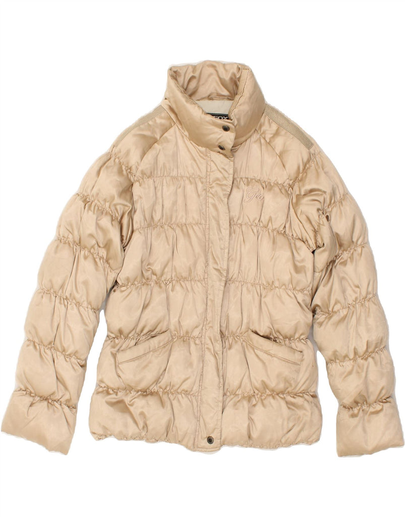 GEOX Girls Padded Jacket 9-10 Years Beige Polyamide | Vintage Geox | Thrift | Second-Hand Geox | Used Clothing | Messina Hembry 