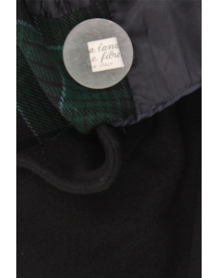 Vintage Mens Overcoat EU 48 Medium Navy Blue Wool