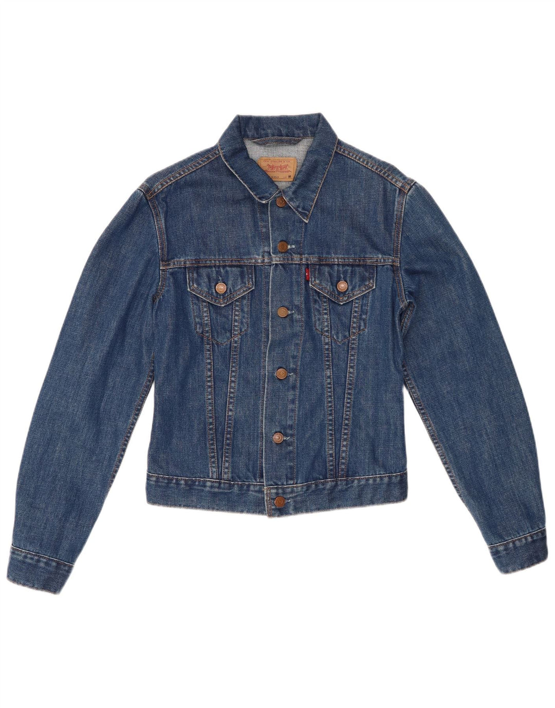 LEVI'S Girls Denim Jacket 10-11 Years Medium Blue Cotton
