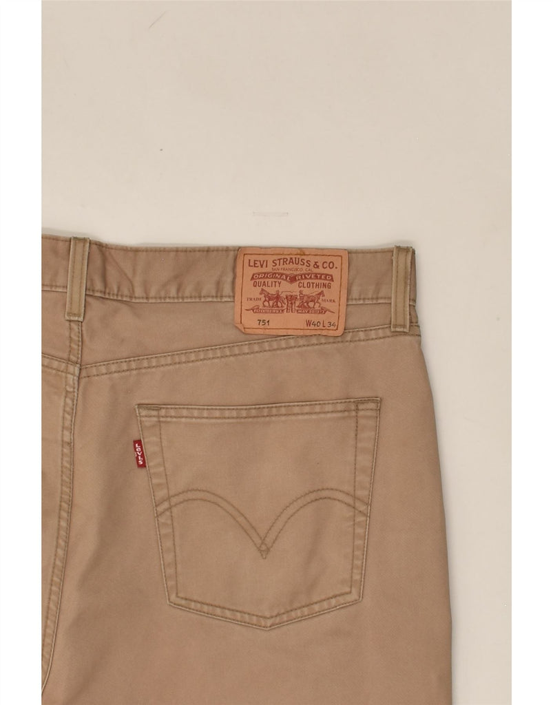 LEVI'S Mens 751 Straight Jeans W40 L29 Beige Cotton | Vintage Levi's | Thrift | Second-Hand Levi's | Used Clothing | Messina Hembry 