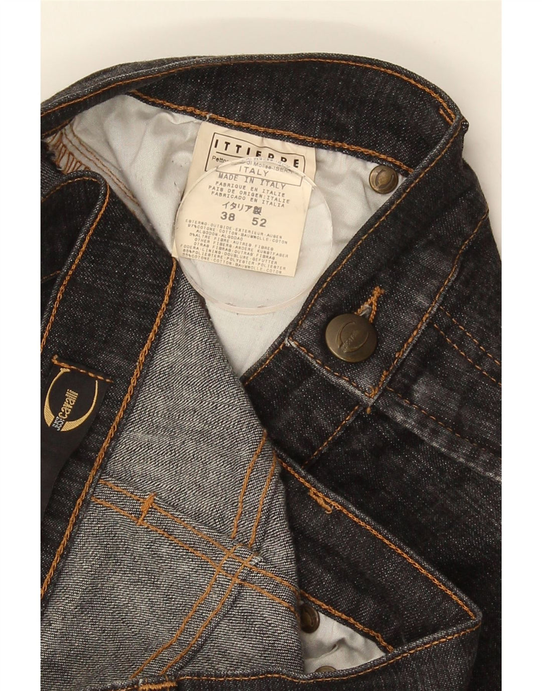 Just Cavalli Mens Bootcut Jeans IT 52 XL W38 L30 Black Cotton