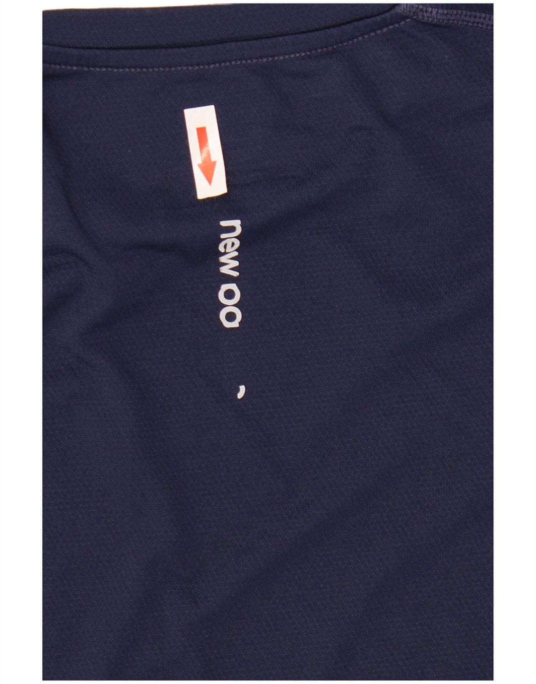 New Balance Mens Graphic Top Long Sleeve Large Navy Blue Polyester