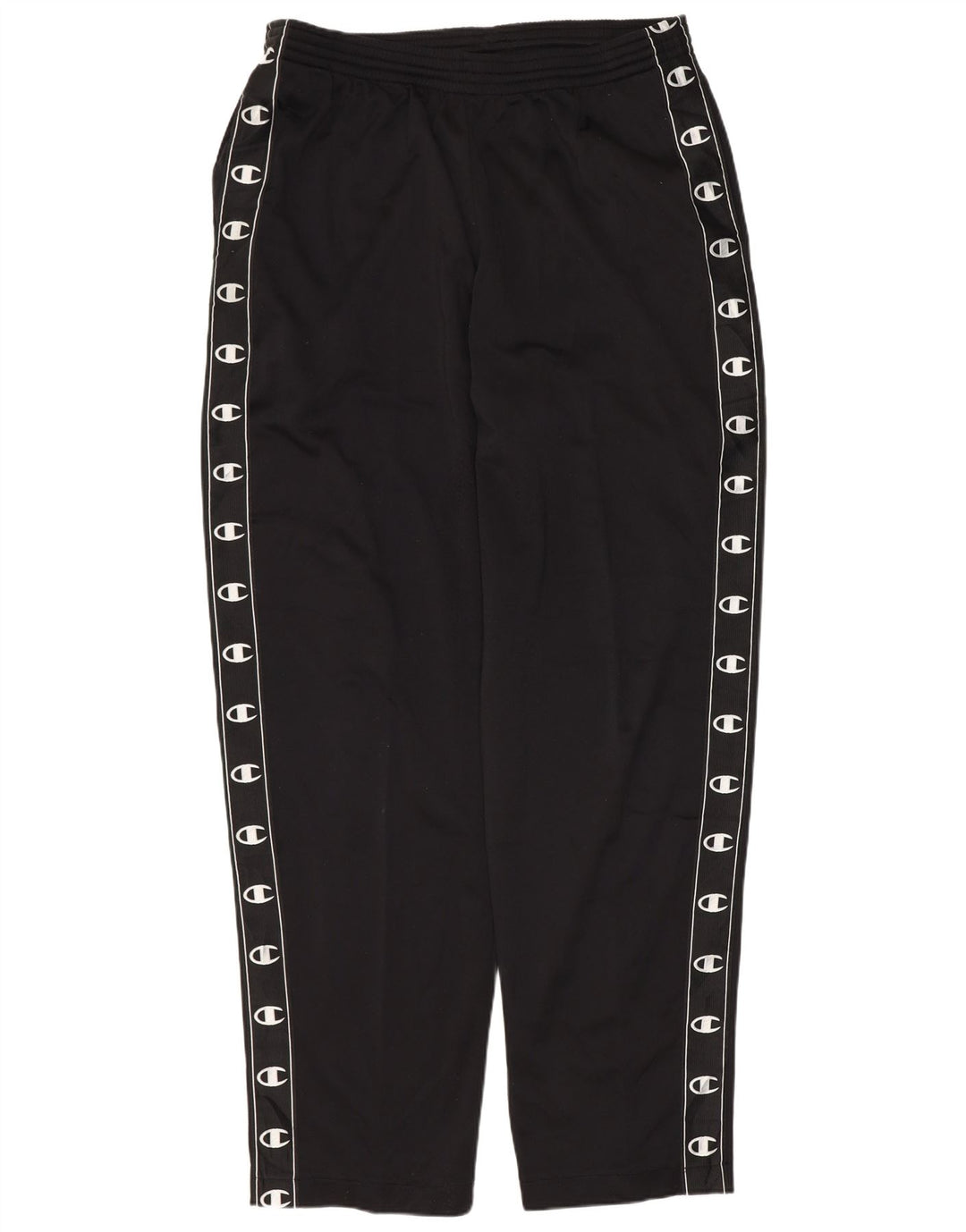 CHAMPION Mens Graphic Tracksuit Trousers Large  Black Polyester