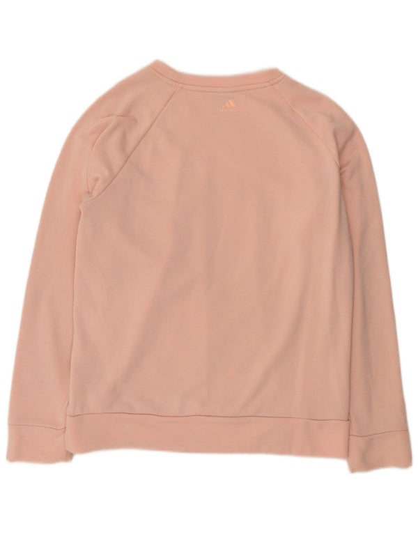 Adidas Womens Graphic Sweatshirt Jumper UK 20/22 XL Pink Cotton