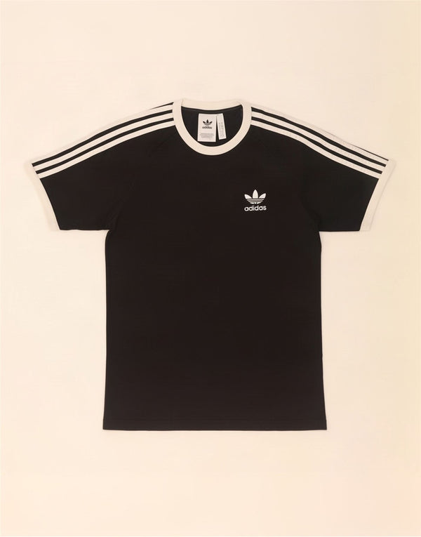 Adidas Mens T-Shirt Top Small Black Cotton