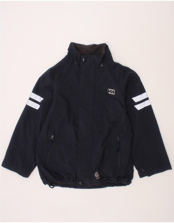 HELLY HANSEN Boys Graphic Windbreaker Jacket 5-6 Years Navy Blue Polyamide Vintage Helly Hansen and Second-Hand Helly Hansen from Messina Hembry 