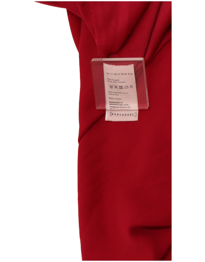 WAREHOUSE Womens Sleeveless Jumpsuit UK 14 Medium Pink Polyester