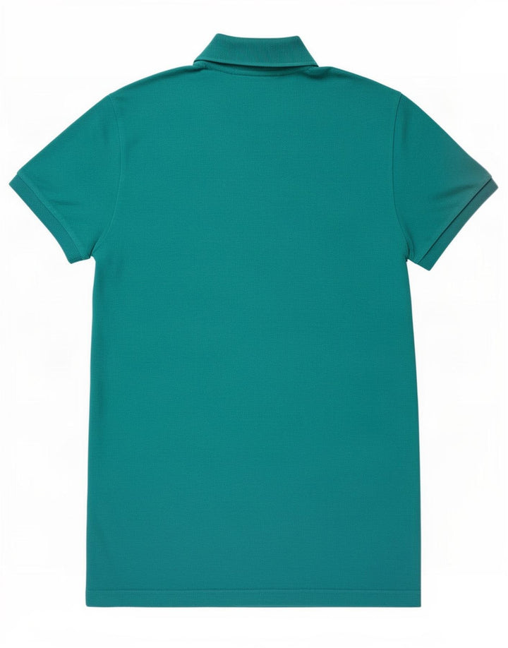 Lacoste Mens Polo Shirt Size 4 Medium Turquoise Cotton