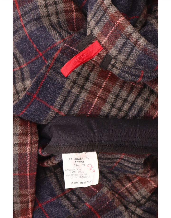 Cerruti Mens 3 Button Blazer Jacket IT 50 Large Multicoloured Plaid Wool