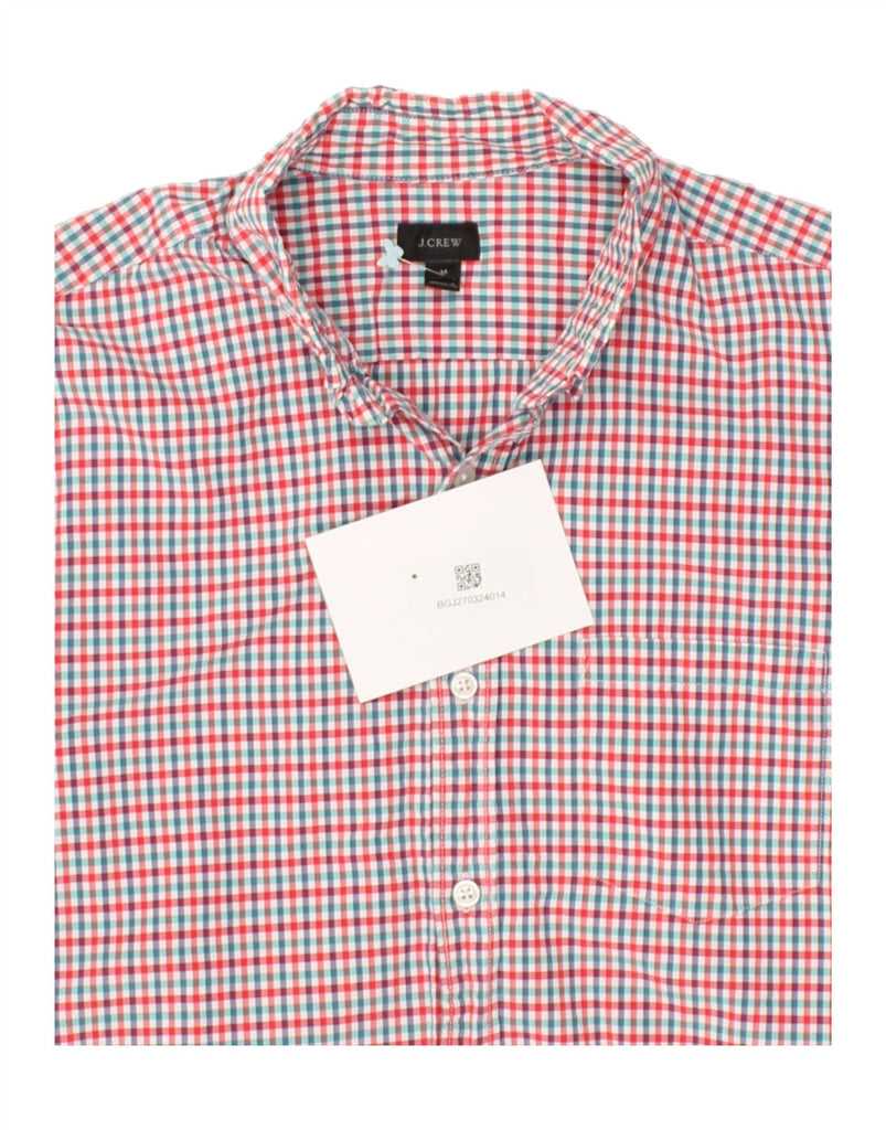 J. CREW Mens Shirt Medium Red Check Cotton | Vintage J. Crew | Thrift | Second-Hand J. Crew | Used Clothing | Messina Hembry 