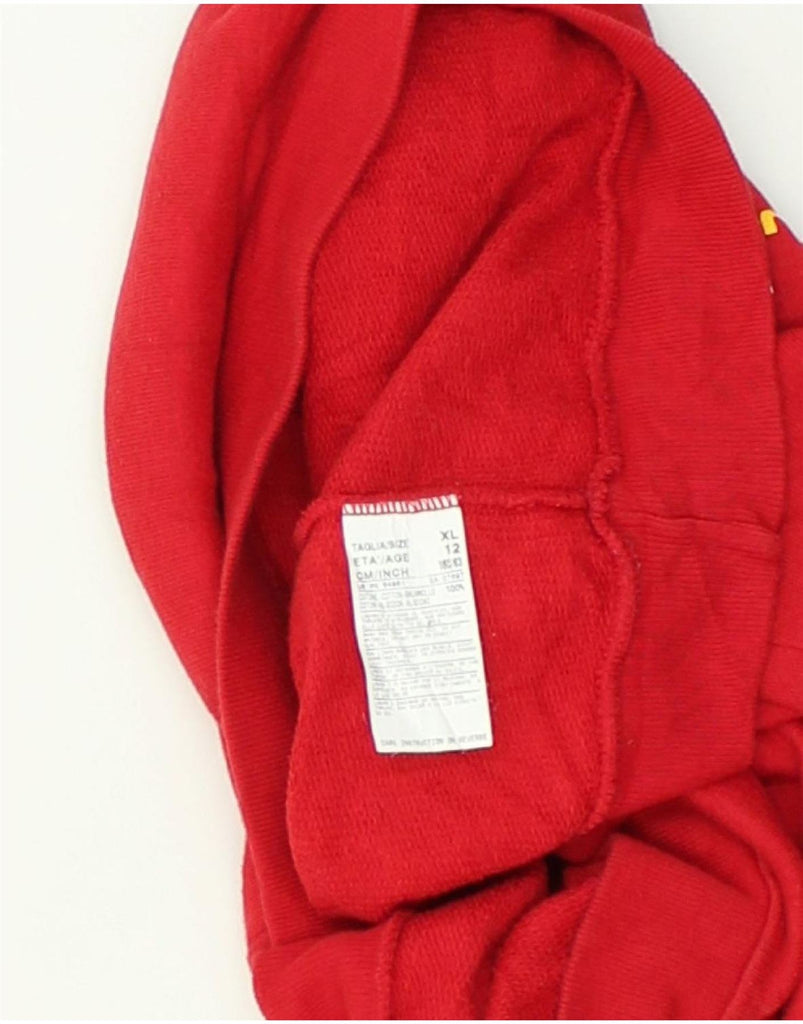 BENETTON Boys Graphic Sweatshirt Jumper 11-12 Years XL Red Cotton | Vintage Benetton | Thrift | Second-Hand Benetton | Used Clothing | Messina Hembry 