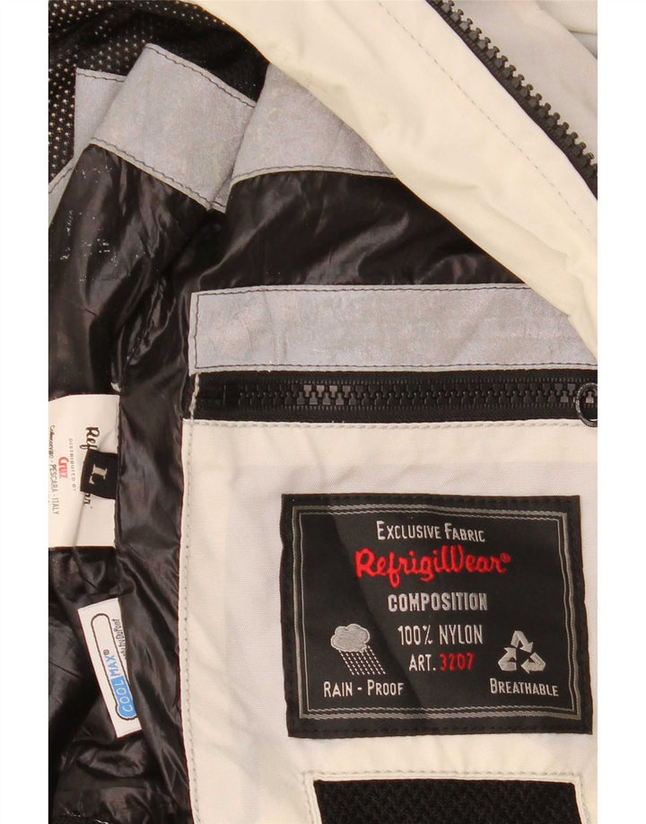 Refrigiwear Womens Cruz Bomber Jacket UK 14 Large White Colourblock Nylon