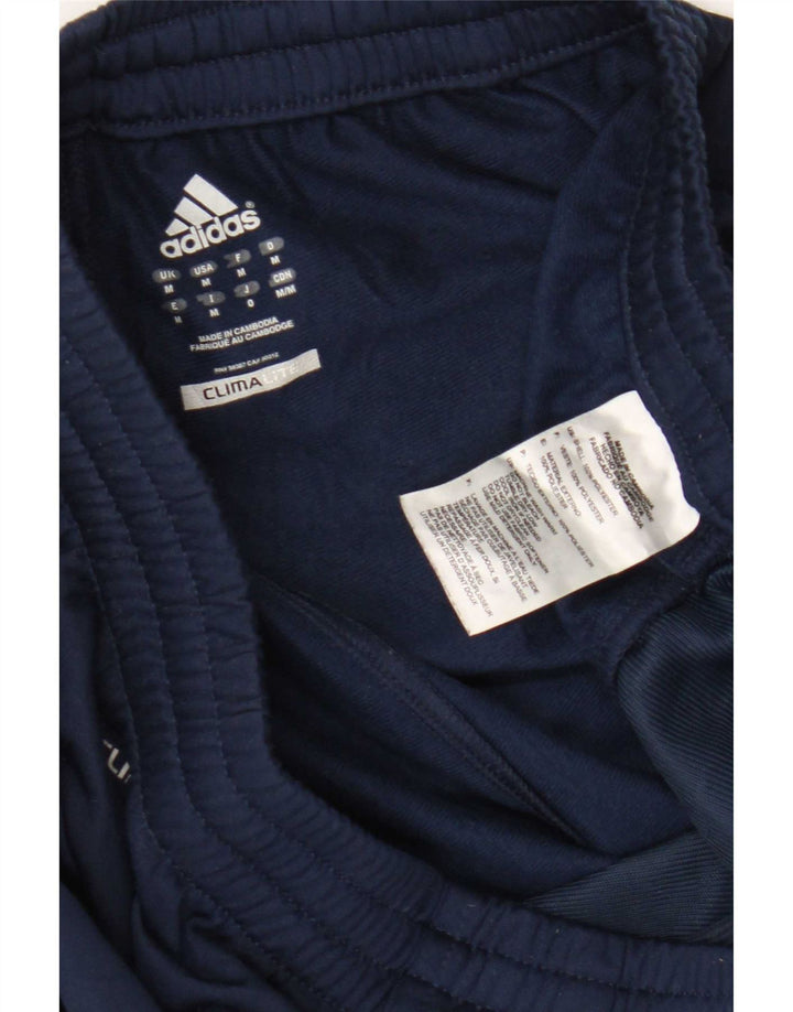 Adidas Mens Climalite Tracksuit Trousers Medium Navy Blue Polyester