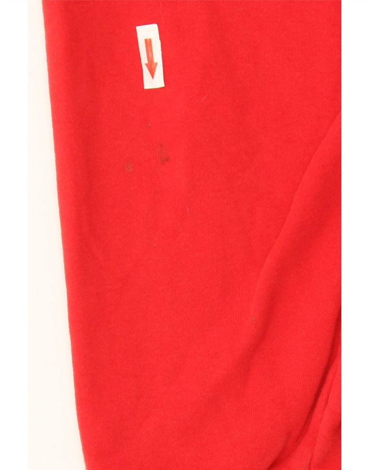 Superdry Mens Zip Neck Sweatshirt Jumper Large Red Cotton