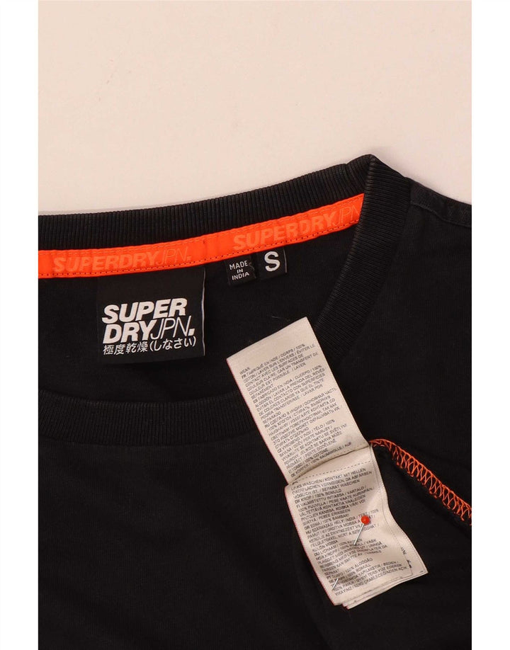 Superdry Mens T-Shirt Top Small Black Cotton