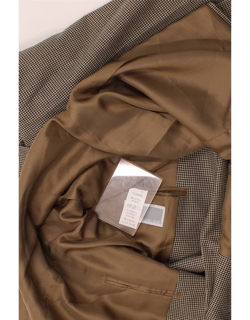 MICHAEL KORS Mens Long 2 Button Blazer Jacket UK 42 XL Green Houndstooth Vintage Michael Kors and Second-Hand Michael Kors from Messina Hembry 