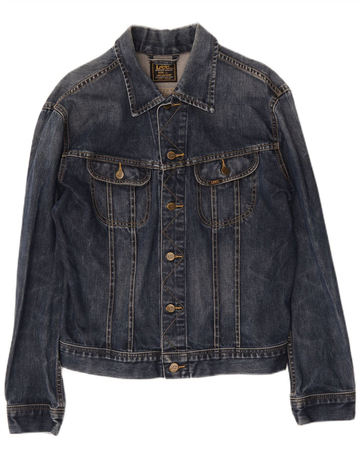 Lee Mens Denim Jacket UK 40 Large Blue Cotton