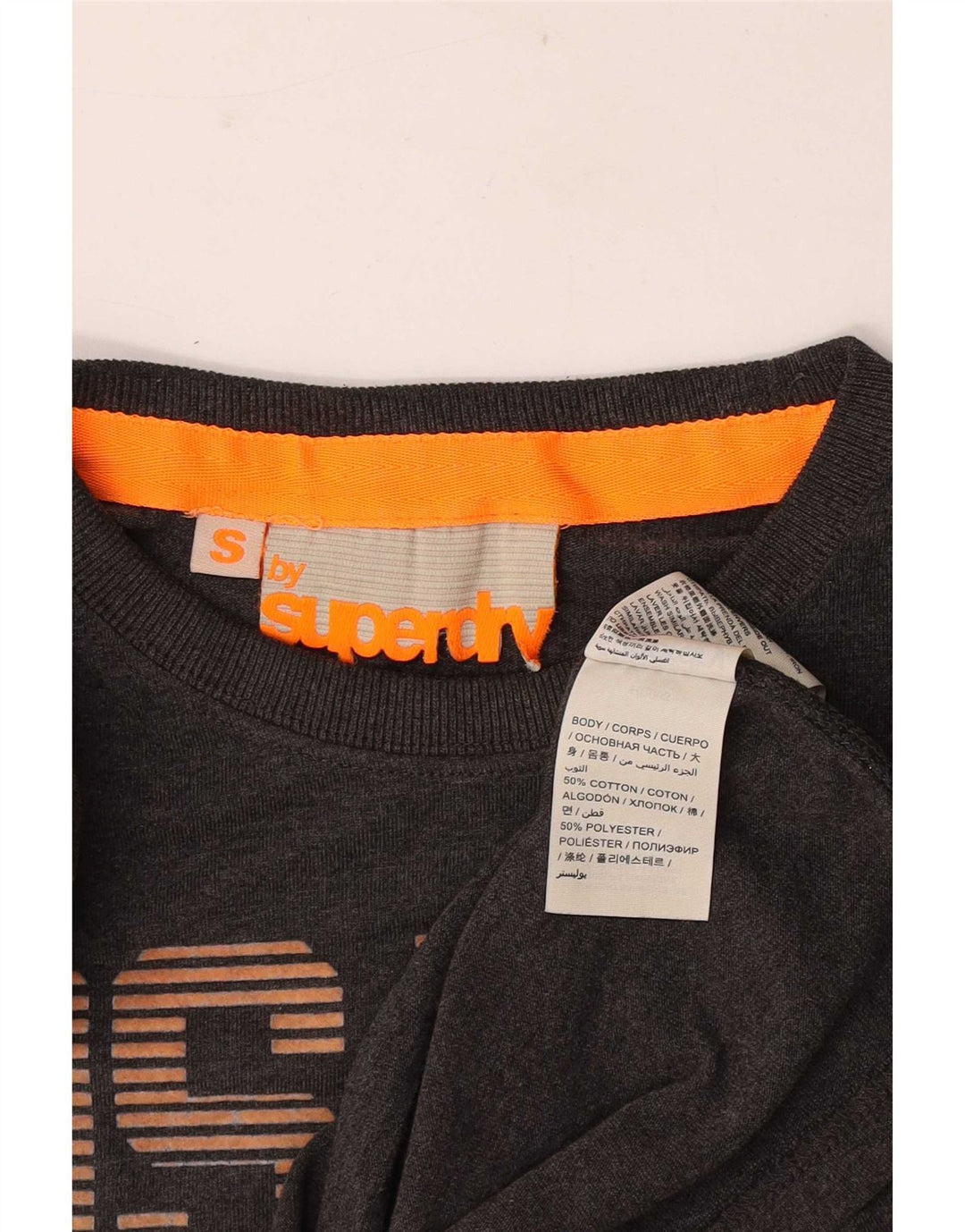Superdry Mens Osaka Graphic T-Shirt Top Small Grey Cotton