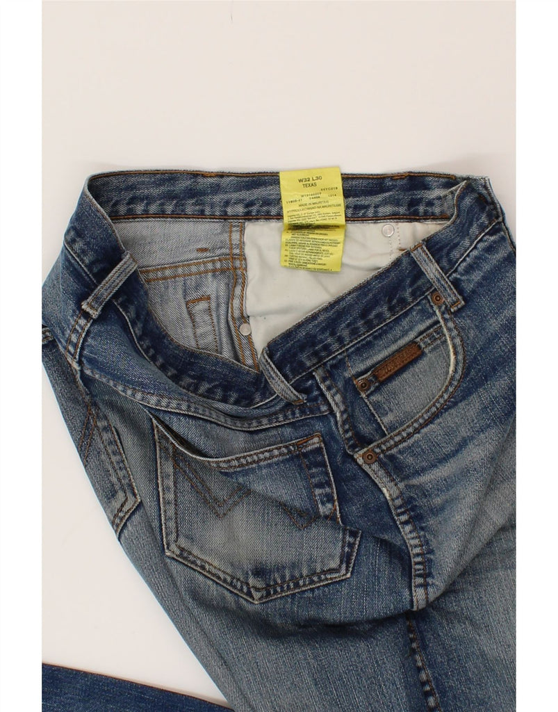 WRANGLER Mens Texas Straight Jeans W32 L30 Blue Cotton Vintage Wrangler and Second-Hand Wrangler from Messina Hembry 