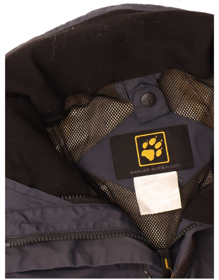 Jack Wolfskin Mens Rain Jacket UK 40/42 Large Navy Blue Polyester