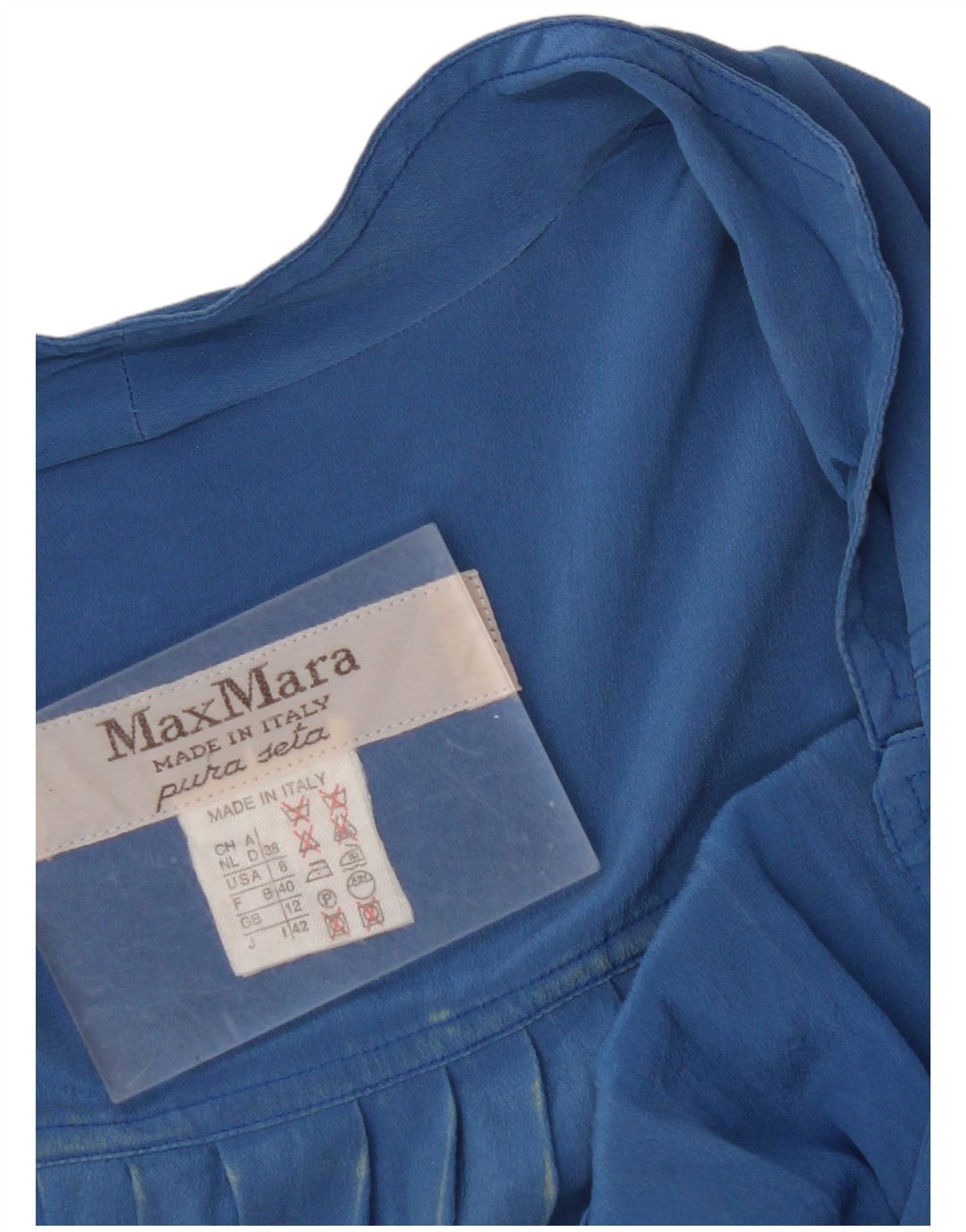 MAX MARA Womens Oversized Short Sleeves Shirt Dress UK 12 Medium  Blue