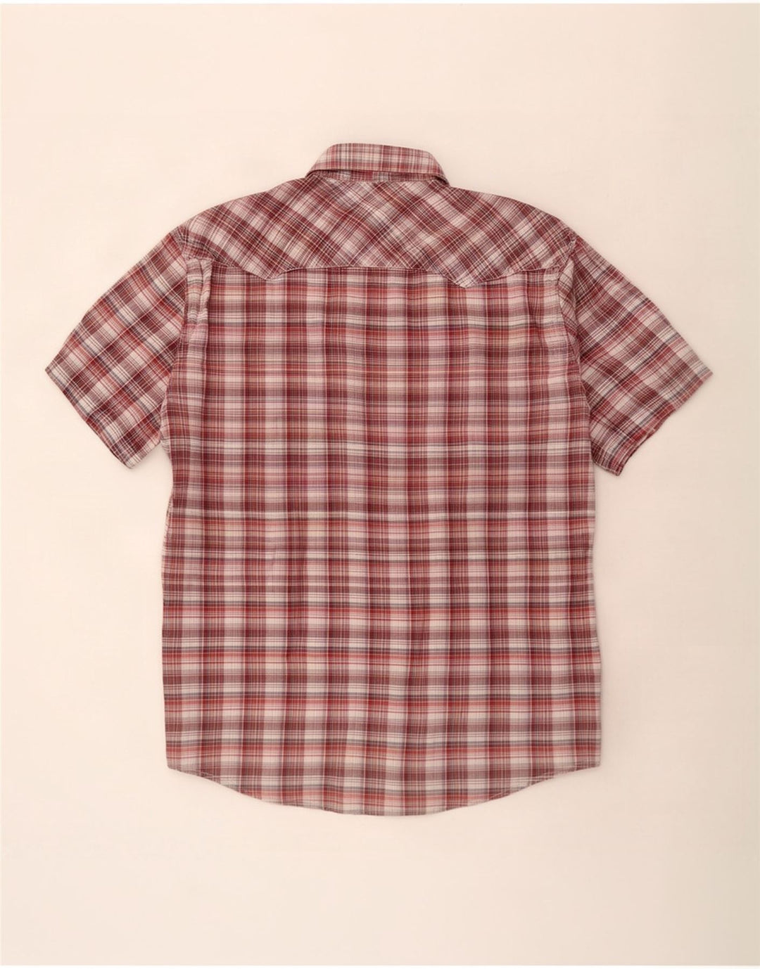 Levi's Mens Short Sleeve Shirt XL Brown Check Cotton