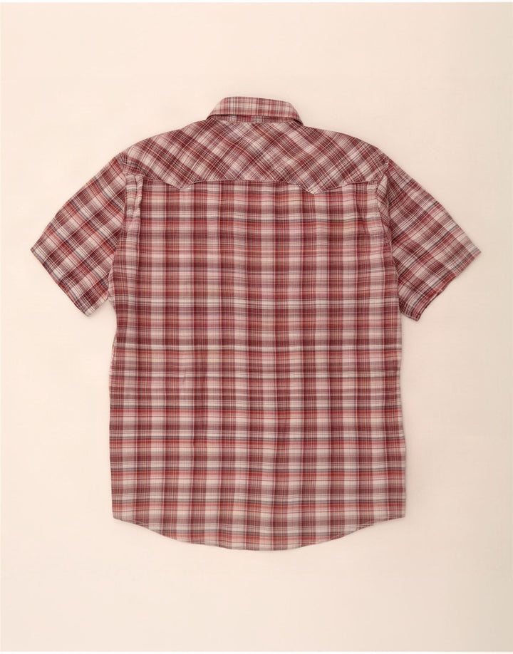 Levi's Mens Short Sleeve Shirt XL Brown Check Cotton