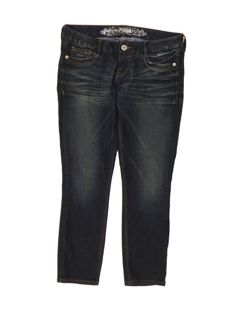 EXPRESS Womens Zelda Legging Cropped Jeans US 8 Medium W34 L27 Navy Blue Vintage Express and Second-Hand Express from Messina Hembry 