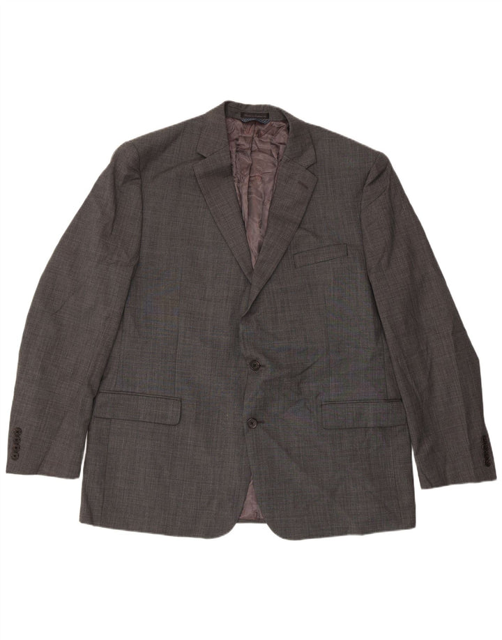 Ralph Lauren Mens Longline 2 Button Blazer Jacket UK 46 2XL Grey Classic
