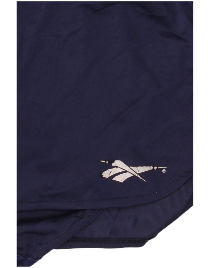 Reebok Womens Sport Shorts UK 14 Large Navy Blue Polyamide