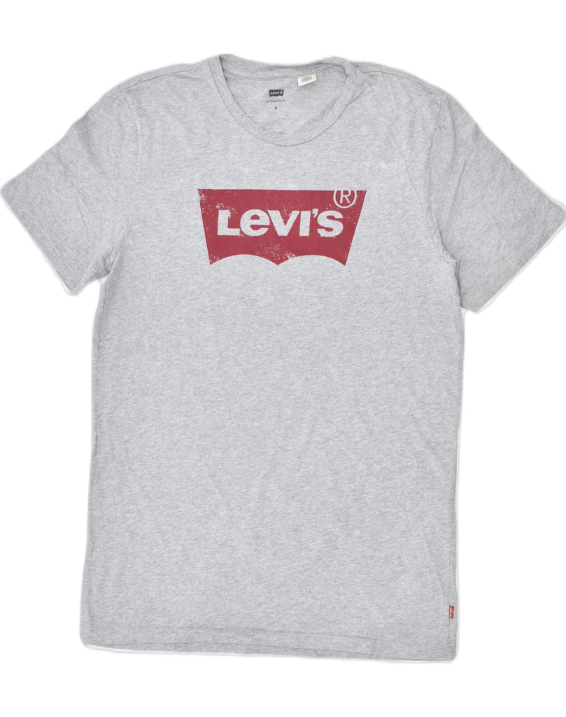 LEVI'S Mens Graphic T-Shirt Top Medium Grey Cotton | Vintage | Thrift | Second-Hand | Used Clothing | Messina Hembry 