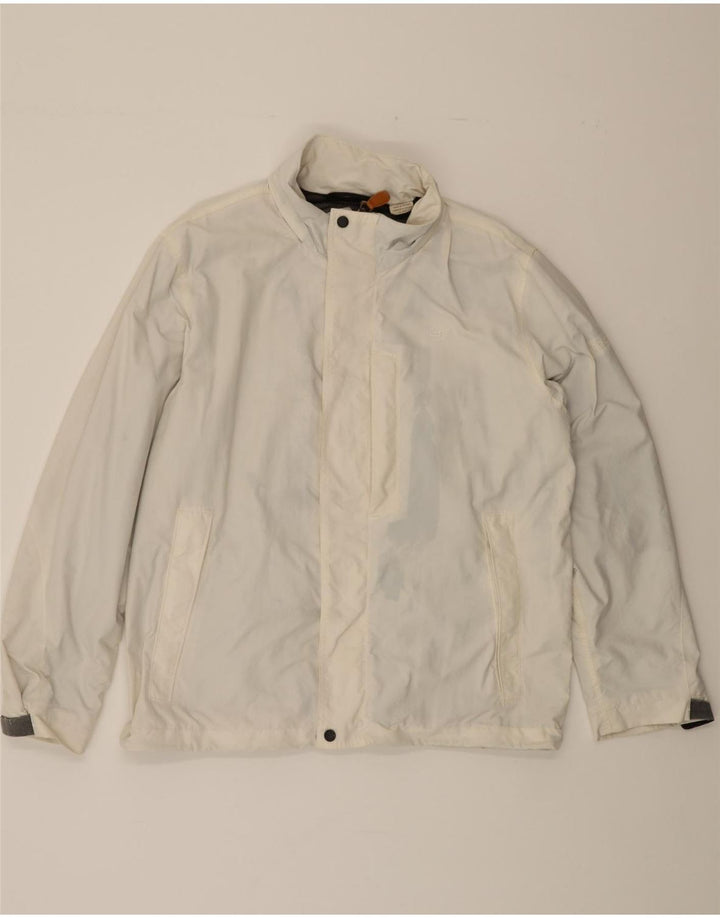 TIMBERLAND Mens Rain Jacket UK 38 Medium White Polyester Vintage Timberland and Second-Hand Timberland from Messina Hembry 