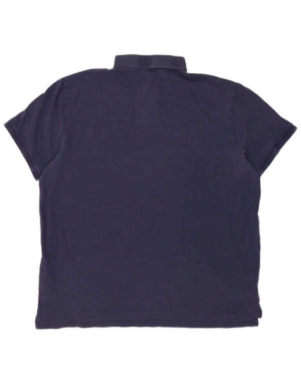 Polo Ralph Lauren Mens Custom Slim Fit Polo Shirt 2XL Navy Blue Cotton