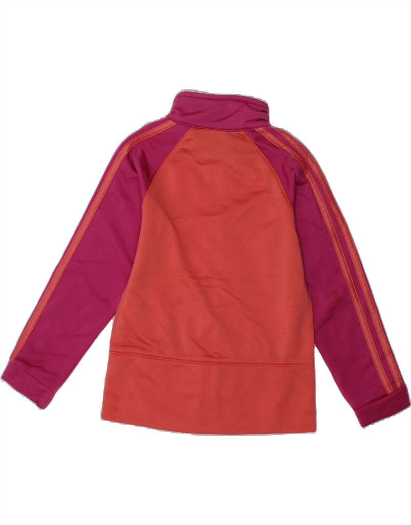 ADIDAS Girls Tracksuit Top Jacket 3-4 Years Orange Colourblock Polyester | Vintage Adidas | Thrift | Second-Hand Adidas | Used Clothing | Messina Hembry 