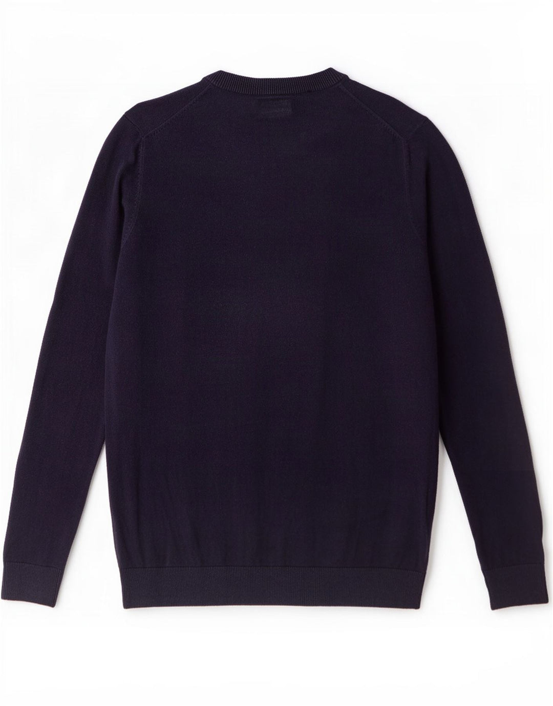 Guess Mens V-Neck Jumper Sweater Medium Navy Blue Cotton