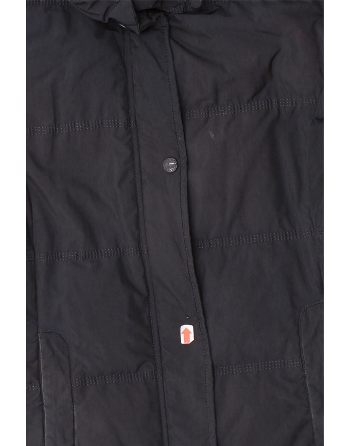 WOOLRICH Womens Hooded Padded Jacket UK 14 Medium Navy Blue Polyester Vintage Woolrich and Second-Hand Woolrich from Messina Hembry 