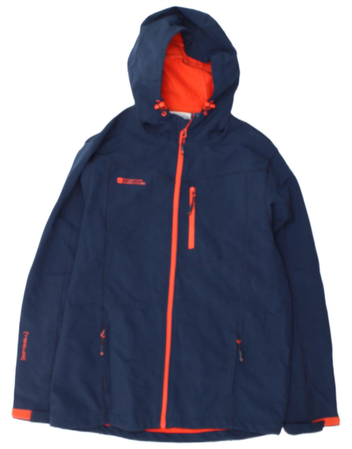 Mountain Warehouse Mens Hooded Windbreaker Jacket UK 38 Medium Navy Blue