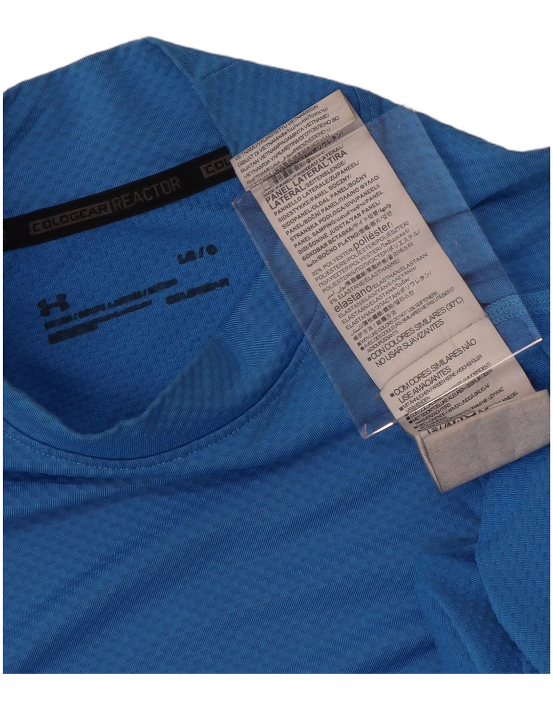 Under Armour Mens Top Long Sleeve Large Blue Polyester