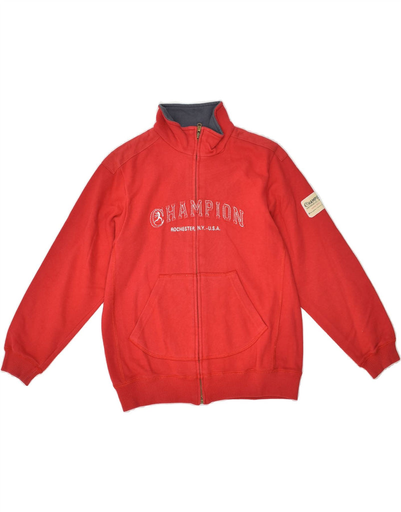 CHAMPION Boys Rochester Tracksuit Top Jacket 9-10 Years Medium  Red Cotton | Vintage Champion | Thrift | Second-Hand Champion | Used Clothing | Messina Hembry 